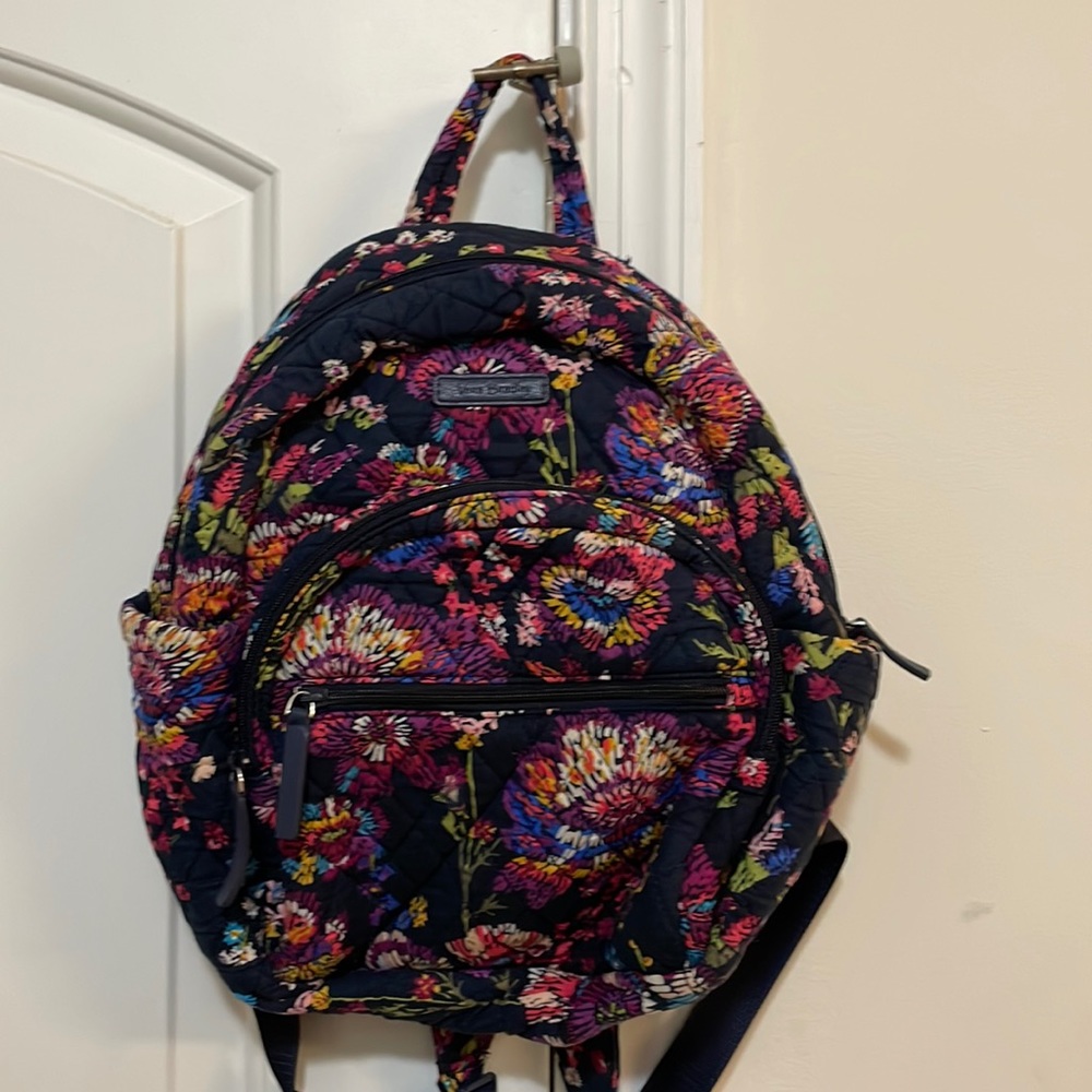 Vera Bradley Mini Backpack - dark blue / purple / pink floral